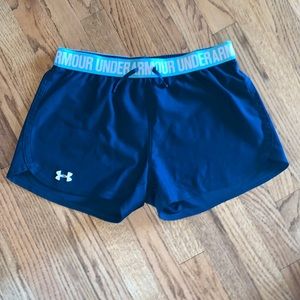 Under Armour Dark Turquoise Athletic Short Size Medium